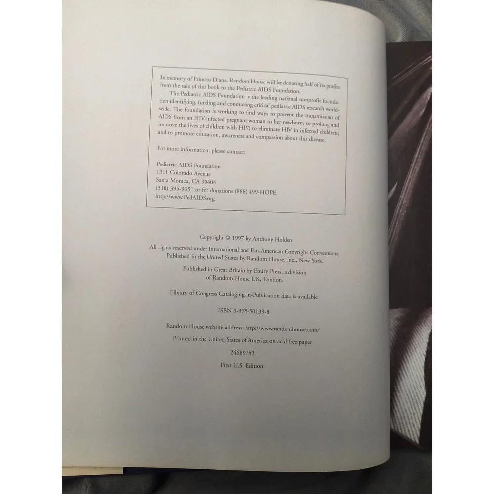 1997 commemorative coffee table book Diana, Her Life and Legacy